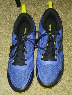 New Balance Men’s Blue Sneakers with Black and Yellow Accents